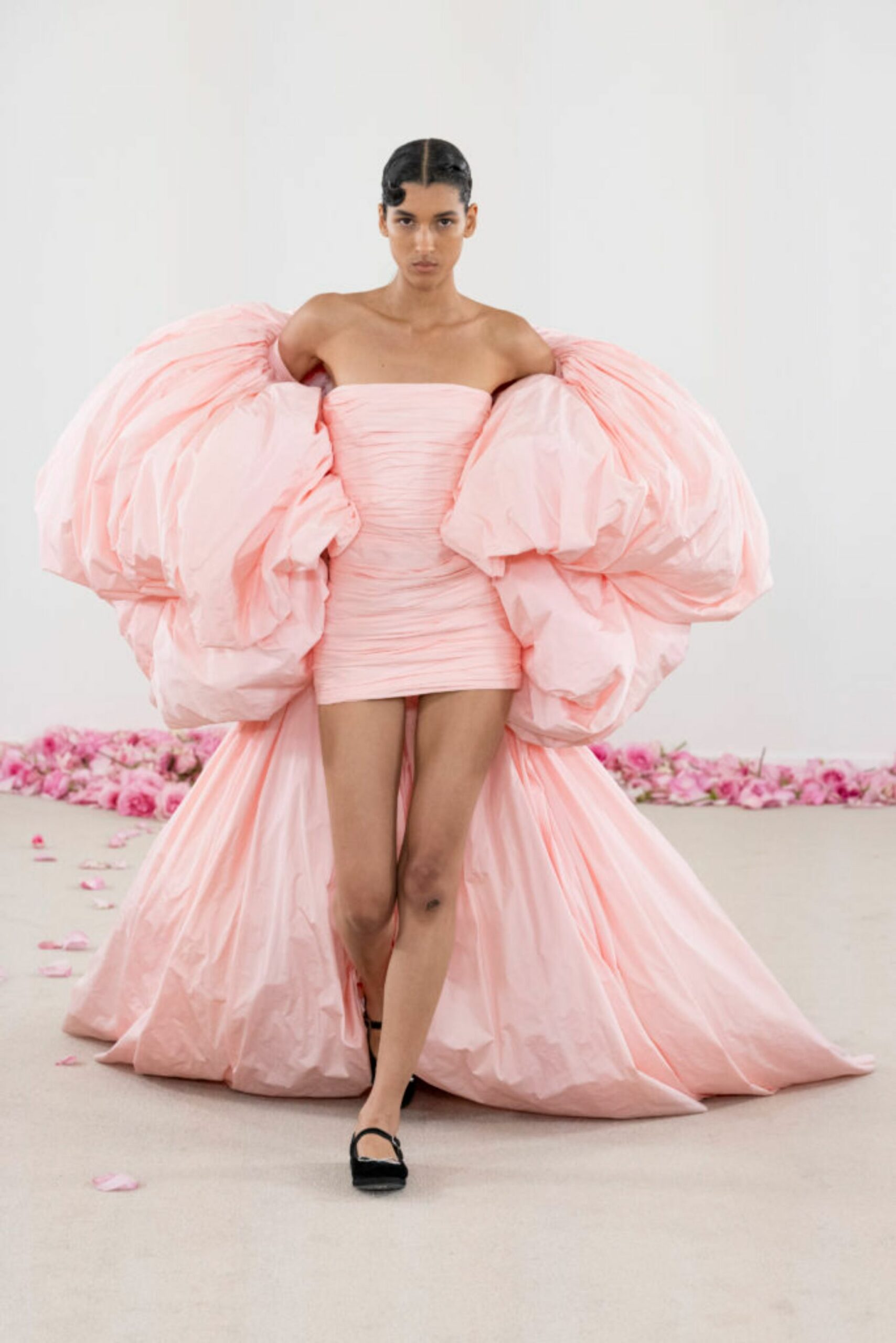 A pink flowing dress from the new Giambattista Valli Haute Couture 25 collection.